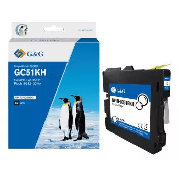 G&G συμβατό δοχείο μελανιού για Ricoh GC51KH (405862) - Μαύρο, 2500 σελίδες 19656