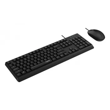 Rapoo NX1500 Ενσύρματο σετ πληκτρολογίου και ποντικιού, Full-Size QWERTZ, Μαύρο R-13100