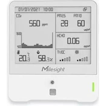 Milesight IoT AM308 Αισθητήρας περιβάλλοντος εσωτερικού χώρου LoRaWAN, οθόνη E-Ink, 8 σε 1 IAQ (AM308-868M)