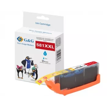 G&G Συμβατό Canon CLI-581C XXL Cyan μελάνι (15842)