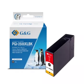 G&G συμβατό μελάνι για Canon PGI-2500XLBK (9859) – Υψηλής Απόδοσης Μαύρο