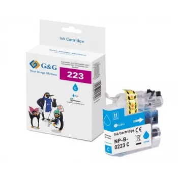 G&G XL Μελάνι συμβατό με Brother LC-223C (Cyan, High Yield) 14521