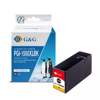 G&G Ninestar Συμβατή Canon PGI-1500XLBK Μαύρη μελάνη υψηλής απόδοσης (9350)