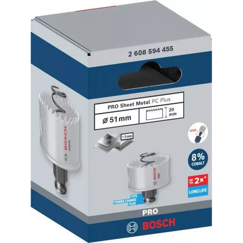 Bosch Progressor για ξύλο και μέταλλο 51 mm ποτηροτρύπανο κοβαλτίου 2608594455