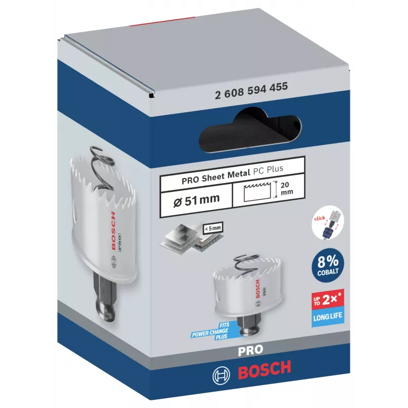 Bosch Progressor για ξύλο και μέταλλο 51 mm ποτηροτρύπανο κοβαλτίου 2608594455