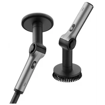 HOTO Flexi Ασύρματο Spin Scrubber QWQJA08 (HFE0030GL) – Τηλεσκοπική ηλεκτρική βούρτσα καθαρισμού με 3 εξαρτήματα, IPX7, USB-C