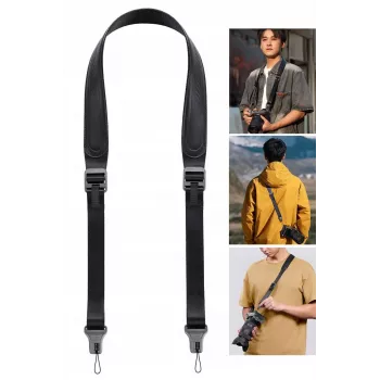 ULANZI CSS1 Anti-Tangle U-Snap Λουρί κάμερας ώμου/λαιμού για DSLR και mirrorless κάμερες, 60 kg αντοχή, Μαύρο