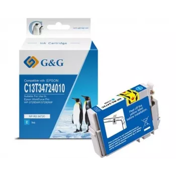 G&G συμβατό κυανό μελάνι για Epson 34XL (C13T34724012) – υψηλής απόδοσης 14614