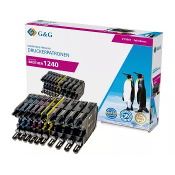 G&G Συμβατά μελανοδοχεία Πολυσυσκευασία Μαύρο, Κυανό, Ματζέντα, Κίτρινο NP-B-0075BK (1P750-10)