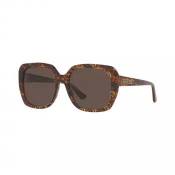 Michael Kors γυναικείο MK2140-366787 τετράγωνα γυαλιά ηλίου, σκούρο σκελετό χελώνας, καφέ Gradient φακούς, 55/18/140 mm