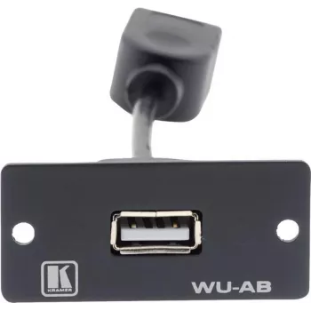 Kramer WU-AB Μονάδα Snap-In USB Type A υποδοχή θηλυκή σε υποδοχή θηλυκή μαύρο 85-0118399