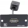 Kramer WU-AB Μονάδα Snap-In USB Type A υποδοχή θηλυκή σε υποδοχή θηλυκή μαύρο 85-0118399