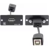 Kramer WU-AB Μονάδα Snap-In USB Type A υποδοχή θηλυκή σε υποδοχή θηλυκή μαύρο 85-0118399