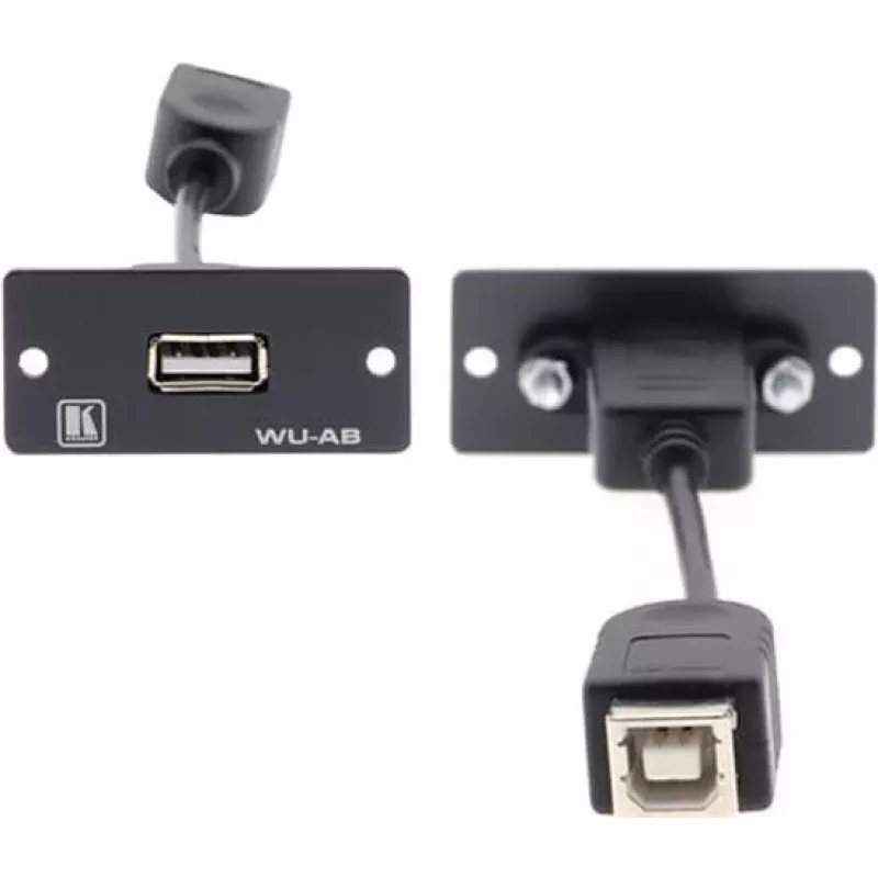 Kramer WU-AB Μονάδα Snap-In USB Type A υποδοχή θηλυκή σε υποδοχή θηλυκή μαύρο 85-0118399