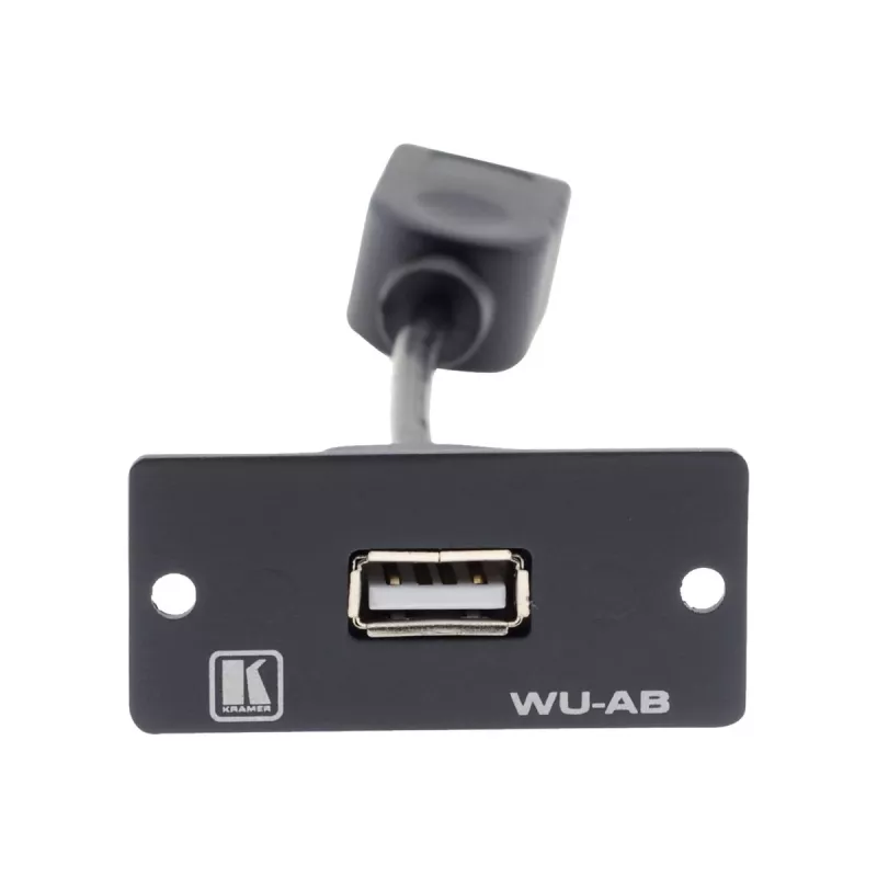 Kramer WU-AB Μονάδα Snap-In USB Type A υποδοχή θηλυκή σε υποδοχή θηλυκή μαύρο 85-0118399