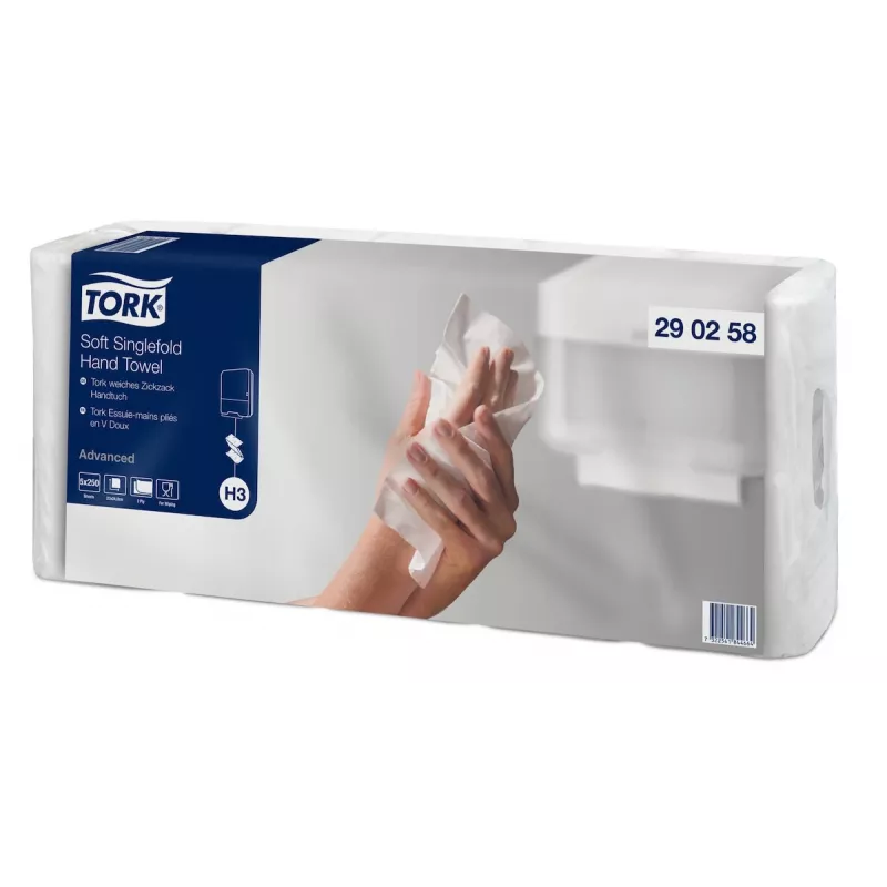 Tork Advanced H3 Χαρτοπετσέτες Z-Falz 2 φύλλων λευκό (290258) – 3750 χαρτοπετσέτες