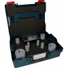 Bosch Progressor για ξύλο και μέταλλο σετ πριονωτών κορόνων, 7 τεμ., διάμετρος 20-114 mm, υποδοχή Power Change, HSS Bi-Metall, με βαλίτσα 2608594431