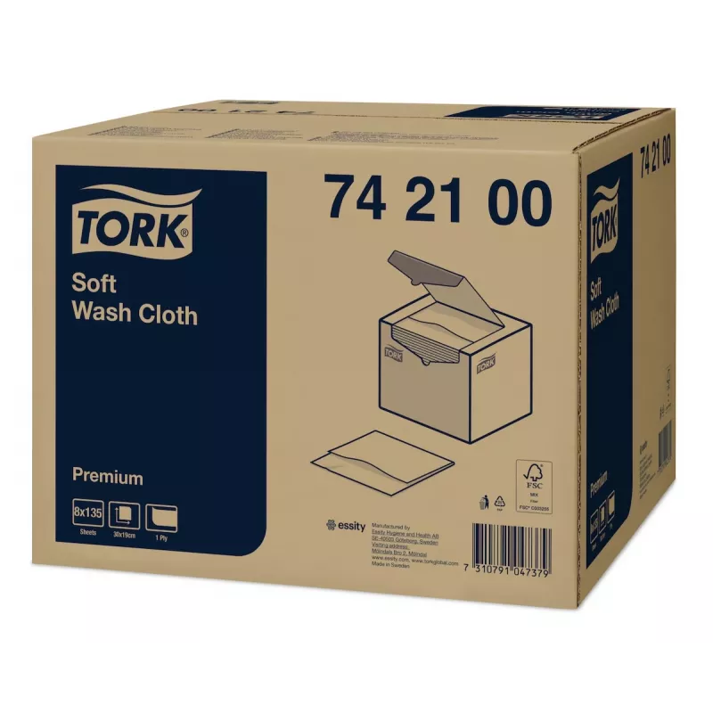 Tork Premium Soft πανάκια καθαρισμού 1 φύλλου λευκά, 1080 τεμάχια (742100)