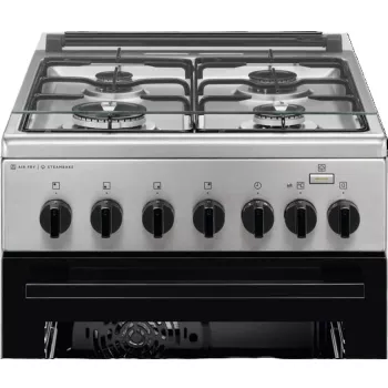 Electrolux LKK560010X 600 Series ελεύθερος επαγωγικός φούρνος υγραερίου με ηλεκτρικό φούρνο, μαύρο, 50 cm