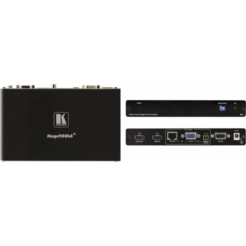 Kramer TP-752T Πομπός σήματος A/V & ελέγχου μέσω Twisted-Pair - 600m