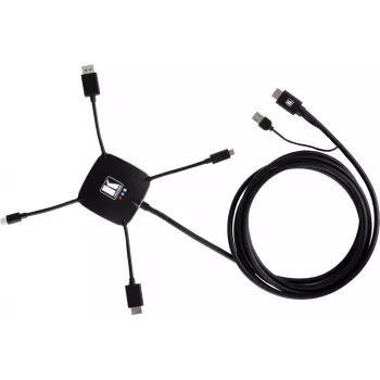 Kramer K-SPIDER Καλώδιο προσαρμογέα παρουσίασης Multi-Format - HDMI/DisplayPort/Mini DisplayPort/USB-C σε HDMI/USB - 3,05 m - 4K Ενεργό 91-00015599