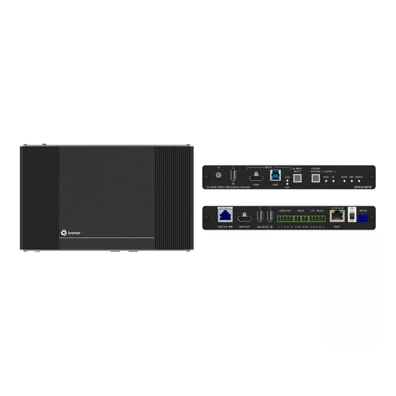 Kramer Electronics EXT3-21-XR-TR HDMI AV+ USB+ GE 2-Δρόμων PoE Smart Tx & 2x1 Switcher Rx (50-80584090)