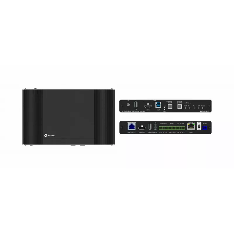 Kramer Electronics EXT3-21-XR-TR HDMI AV+ USB+ GE 2-Δρόμων PoE Smart Tx & 2x1 Switcher Rx (50-80584090)