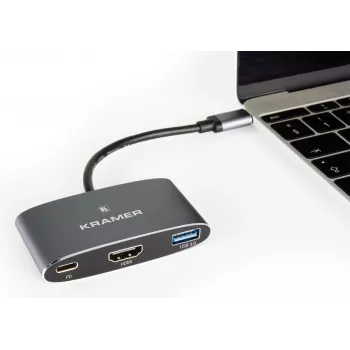 Kramer KDock-1 σταθμός σύνδεσης USB-C με HDMI, 2x USB 3.0, Gigabit Ethernet, 60W PD 91-00016099