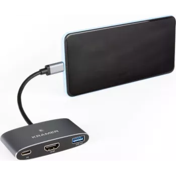 Kramer KDock-1 σταθμός σύνδεσης USB-C με HDMI, 2x USB 3.0, Gigabit Ethernet, 60W PD 91-00016099