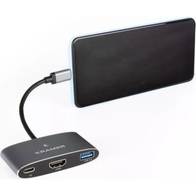 Kramer KDock-1 σταθμός σύνδεσης USB-C με HDMI, 2x USB 3.0, Gigabit Ethernet, 60W PD 91-00016099