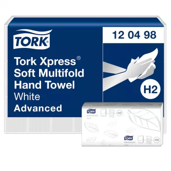 TORK Xpress Soft H2 Advanced Interfold Χαρτοπετσέτες 2 φύλλων, Λευκό, 3780 Φύλλα (120498)