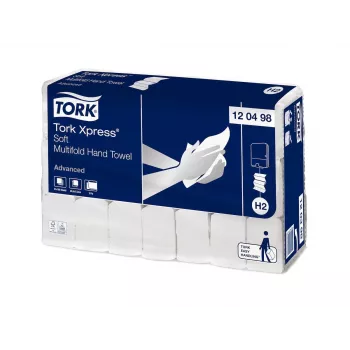TORK Xpress Soft H2 Advanced Interfold Χαρτοπετσέτες 2 φύλλων, Λευκό, 3780 Φύλλα (120498)