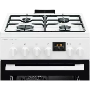 Electrolux LKK560232W Ελεύθερος Κουζίνα Υγραερίου με Ηλεκτρικό Φούρνο, 58 L, Λευκό