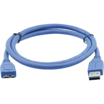 Kramer C-USB3/MICROB Καλώδιο USB 3.2 Gen 1, USB-A σε Micro-USB B, 1,8 m, Μπλε 96-02356006
