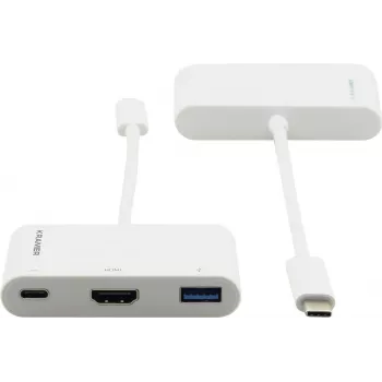 Kramer ADC-U31C/M2 USB-C Multiport Αντάπτορας – 4K HDMI, USB-A, USB-C PD, 17 cm, Λευκό 99-97210004