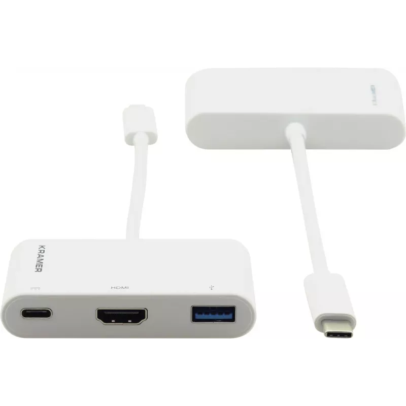 Kramer ADC-U31C/M2 USB-C Multiport Αντάπτορας – 4K HDMI, USB-A, USB-C PD, 17 cm, Λευκό 99-97210004