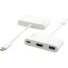 Kramer ADC-U31C/M2 USB-C Multiport Αντάπτορας – 4K HDMI, USB-A, USB-C PD, 17 cm, Λευκό 99-97210004