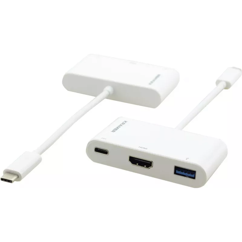 Kramer ADC-U31C/M2 USB-C Multiport Αντάπτορας – 4K HDMI, USB-A, USB-C PD, 17 cm, Λευκό 99-97210004