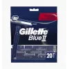 Gillette Blue II ξυραφάκια μίας χρήσης για άνδρες, 20 τεμ., διπλές λεπίδες με Lubrastrip 7702018466757