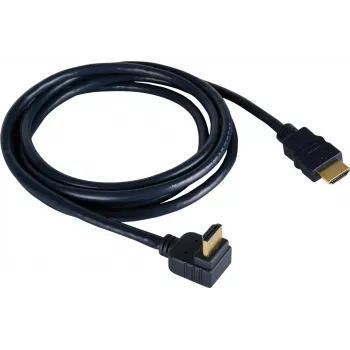Kramer C-HM/RA-6 καλώδιο HDMI High-Speed με Ethernet, βύσμα HDMI σε ορθογώνιο βύσμα HDMI, 1,8m, τριπλά θωρακισμένο, γκρι, υποστήριξη 4K 97-0143006