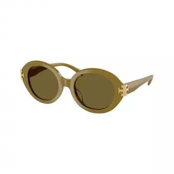 Tory Burch TY7210U γυναικείο Cat-Eye γυαλί ηλίου, σκούρο καφέ havana σκελετός, καφέ Gradient φακοί, 53-18-145 mm, προστασία UV TY7210U201073