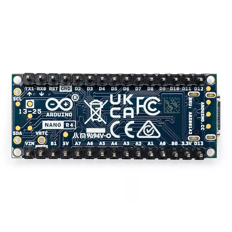 Arduino Nano R4 H - R4 RA4M1 με Ακροδέκτες (ABX00143)