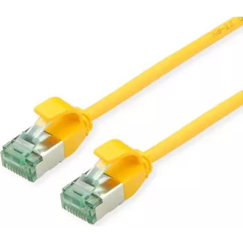 ROLINE RM U/FTP Patch Καλώδιο Cat.6A/Class EA SLIM Κίτρινο 0,15m - FTP (21.45.3320)