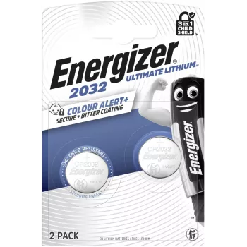 Energizer Ultimate Lithium CR2032 Μπαταρία κουμπί, 3 V, 235 mAh, συσκευασία 2 τεμ.
