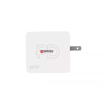 SKROSS Multipower Combo+ US 48W Φορτιστής τοίχου USB με USB-C PD και 3 υποδοχές USB-A SKKT000348WPDUSCCN