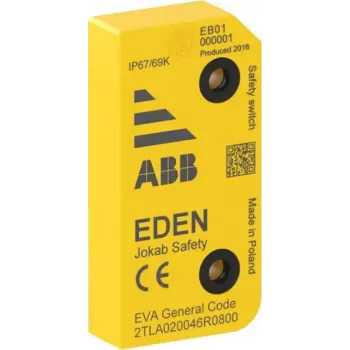 ABB Επαγωγικός διακόπτης ασφαλείας EVA General Code, RFID, 2 x OSSD, M12 8-πολικό, IP67/IP69K 2TLA020046R0800