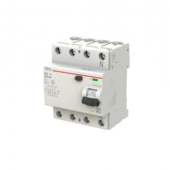 AEG BUSCH JAEGER FN463/A300 Διακόπτης προστασίας ρεύματος διαρροής, 4P, 63A, 300mA, Τύπος A 2CSF704156R3630