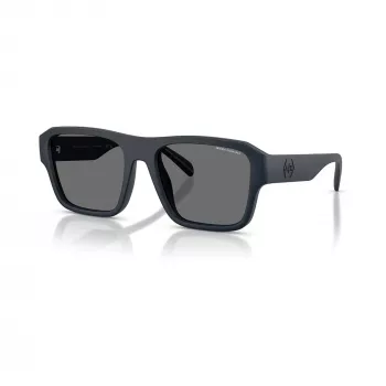 Armani Exchange Ανδρικό AX4154SU-56 Ορθογώνια γυαλιά ηλίου, μαύρος σκελετός, γκρι φακοί, 56mm