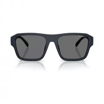 Armani Exchange Ανδρικό AX4154SU-56 Ορθογώνια γυαλιά ηλίου, μαύρος σκελετός, γκρι φακοί, 56mm