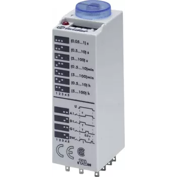 Finder Πολυλειτουργικό χρονικό ρελέ 85.03.0.024.0000, 24V AC/DC, 3 CO, 16 λειτουργίες, ράγα DIN